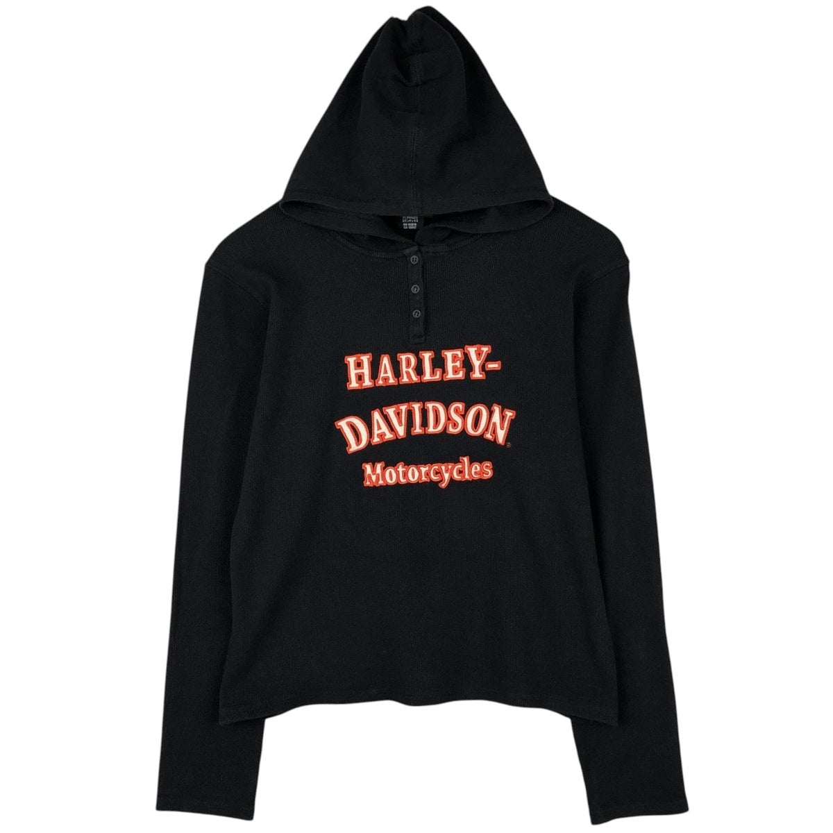 古着ハーレーダビッドソン（Harley-Davidson）黒サイズL 47 古着 ハーレーダビッドソン Harley-Davidson フード付き モーター