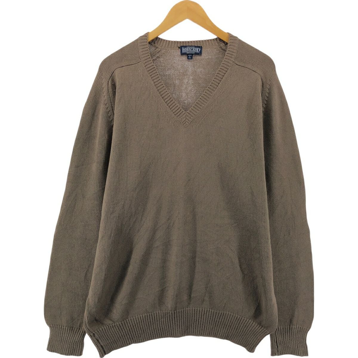 古着 90年代 ランズエンド LANDS' END コットンニットセーター USA製