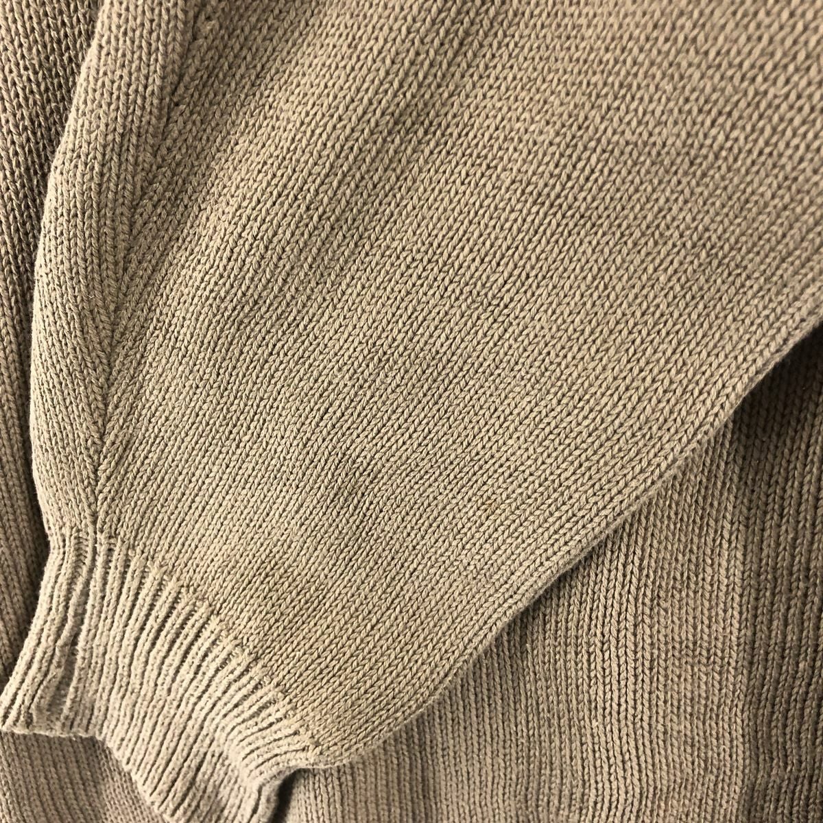 古着 00年代 ランズエンド LANDS END Vネック コットンニットセーター