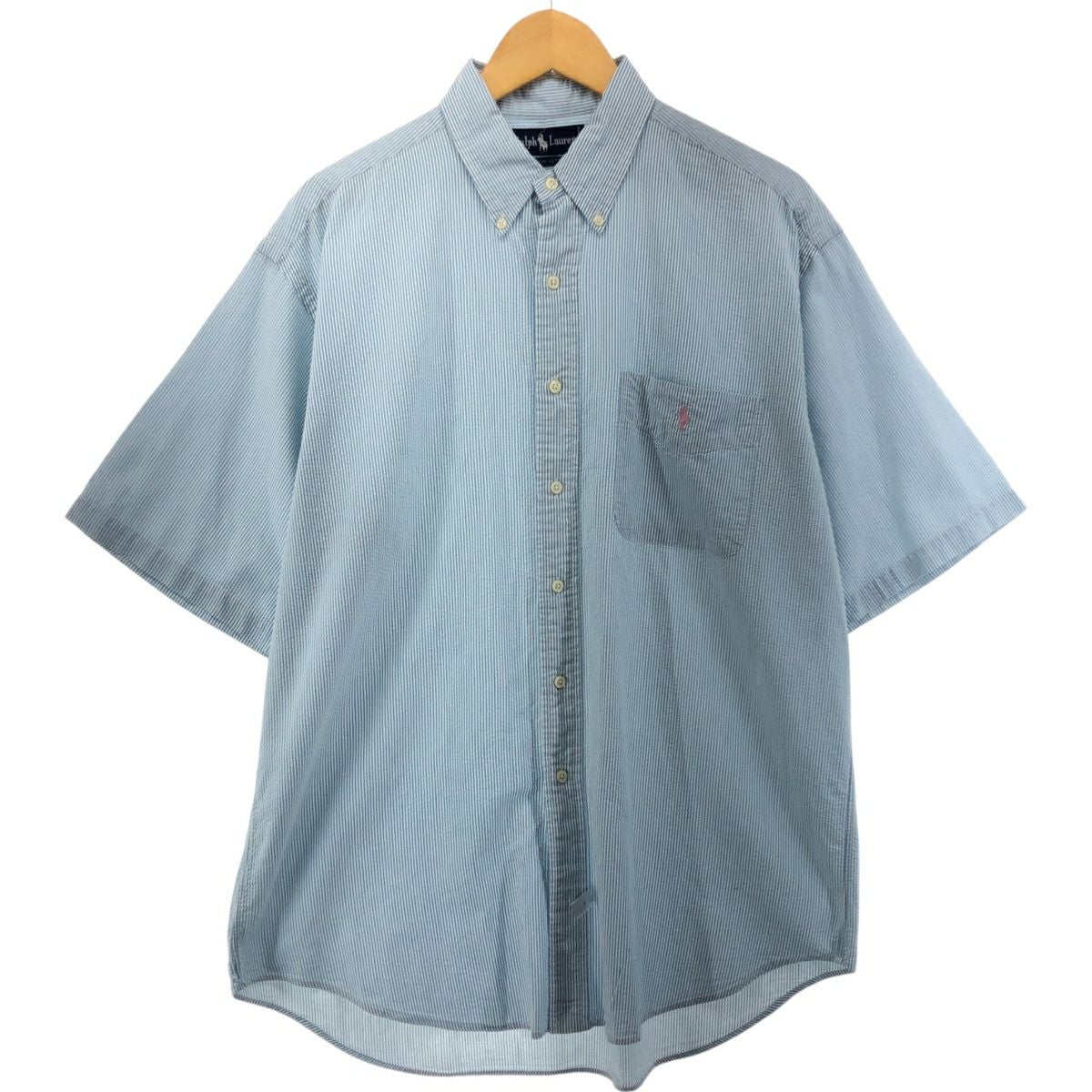 古着 ラルフローレン Ralph Lauren 半袖 ボタンダウンシャツ メンズL相当 /eaa558345 古着 ラルフローレン Ralph Lauren POLO RALPH LAUREN 半袖 ボタン