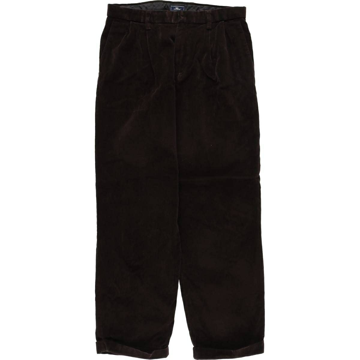 黒 リネン×コットン DOCKERS ツータック トラウザーズ 古着 ドッカーズ DOCKERS PREMIUM ツータック コットン×リネンパンツ
