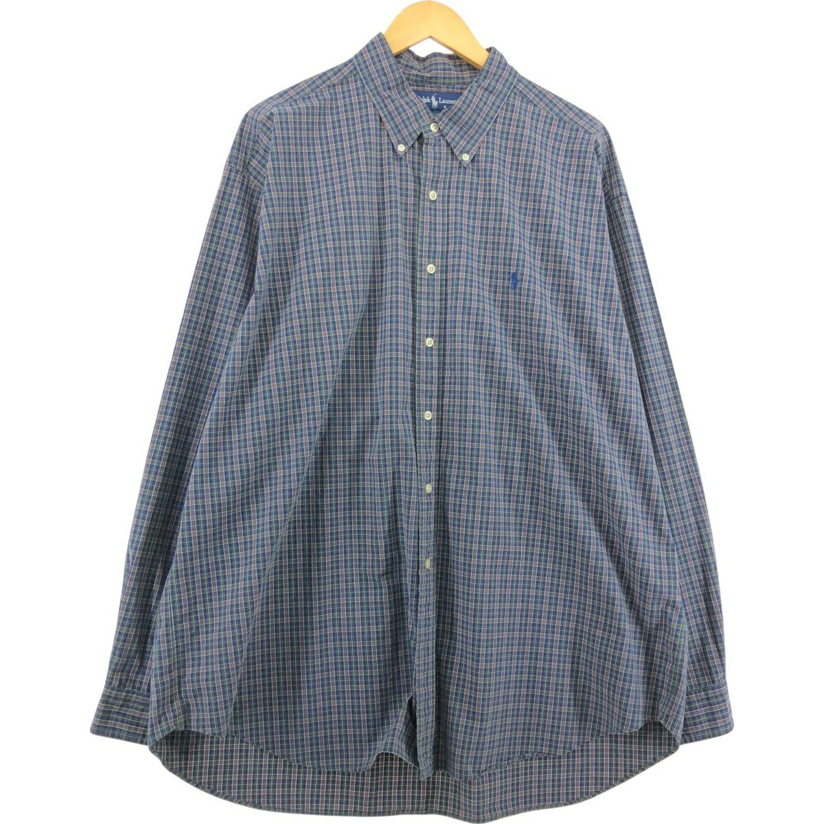 古着 ラルフローレン Ralph Lauren BLAKE 長袖 ボタンダウンチェック
