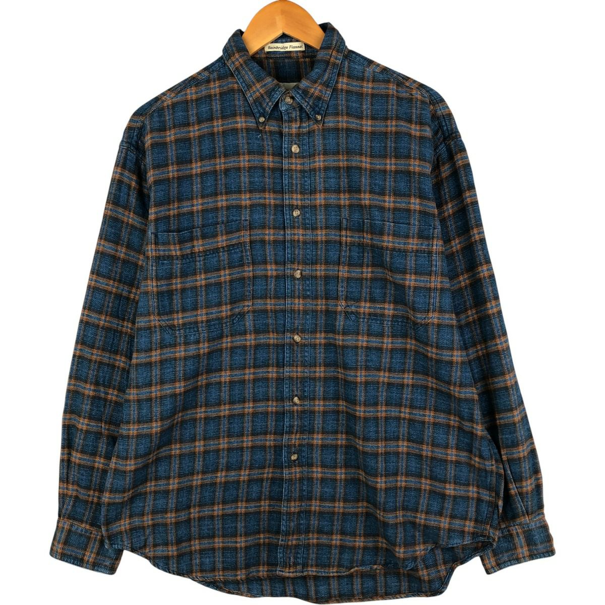 古着 エディーバウアー Eddie Bauer CLASSIC FIT チェック柄 長袖 ライトネルシャツ メンズS相当/eaa615760 90年代 USA製 Eddie Bauer エディーバウアー ライトネルシャツ