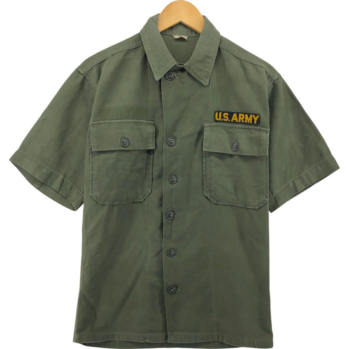 古着 60年代 米軍実品 OG-107 1st後期 ユーティリティシャツ 半袖
