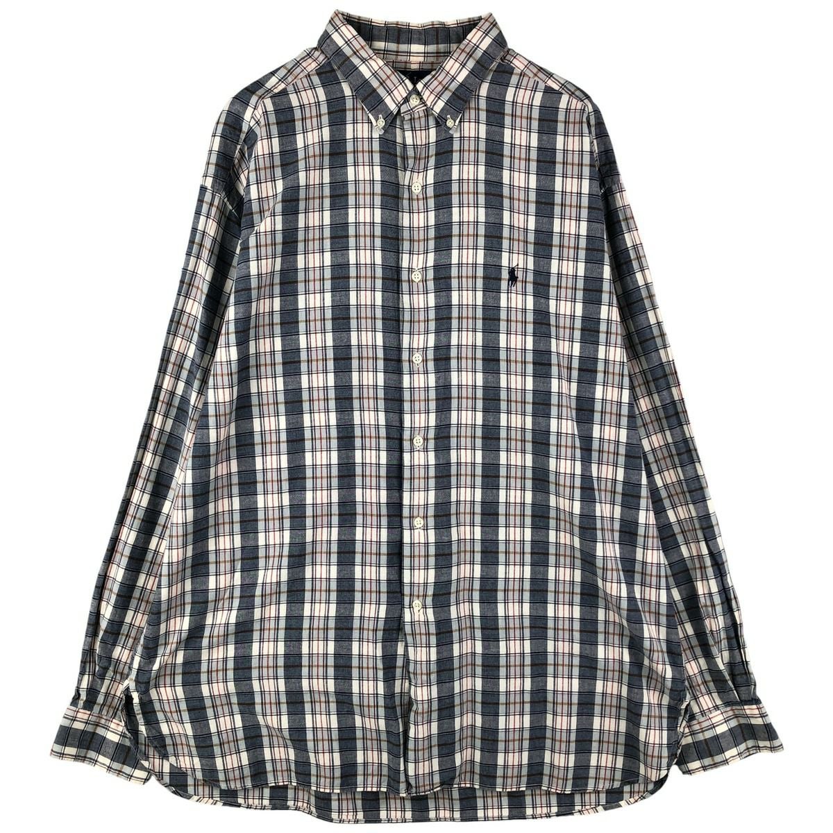 古着 ラルフローレン Ralph Lauren MARLOWE 長袖 ボタンダウンチェックシャツ メンズXL相当/eaa607076 古着 ラルフローレン Ralph Lauren MARLOWE 長袖 ボタンダウンチェック