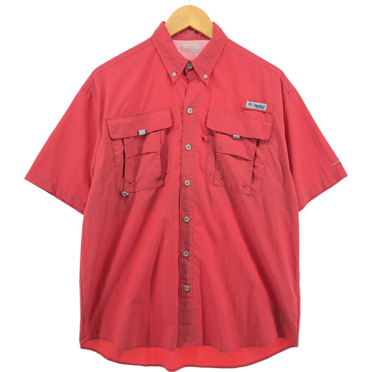 古着 コロンビア Columbia OMNI-SHADE 半袖 コットン チェックシャツ