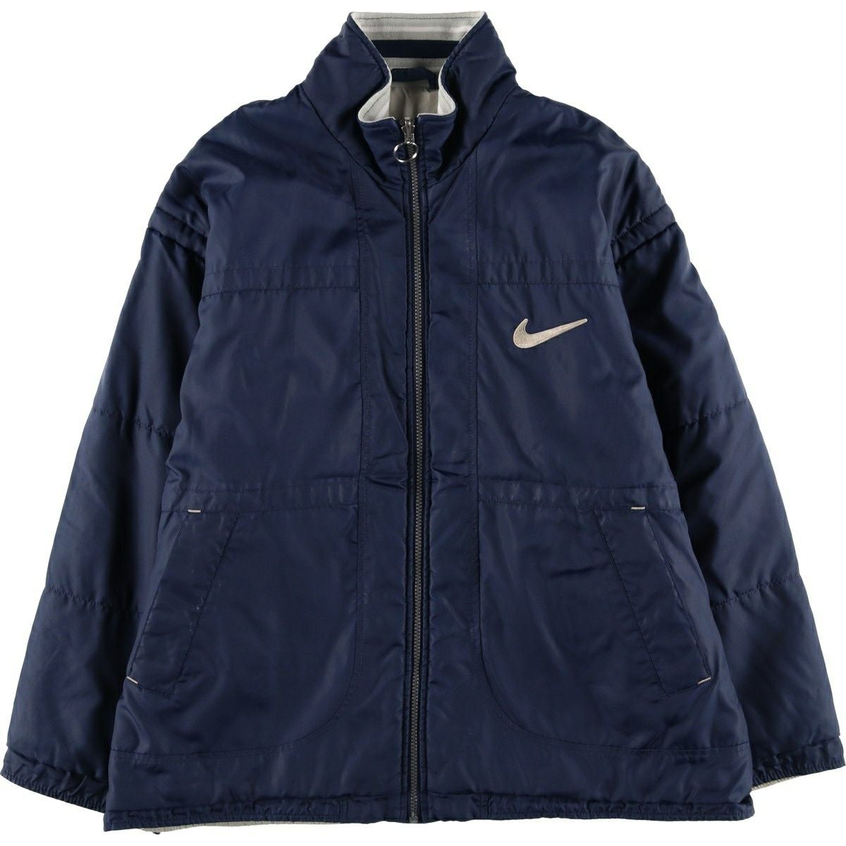 古着 00年代 ナイキ NIKE リバーシブル ハーフジップ フード付き