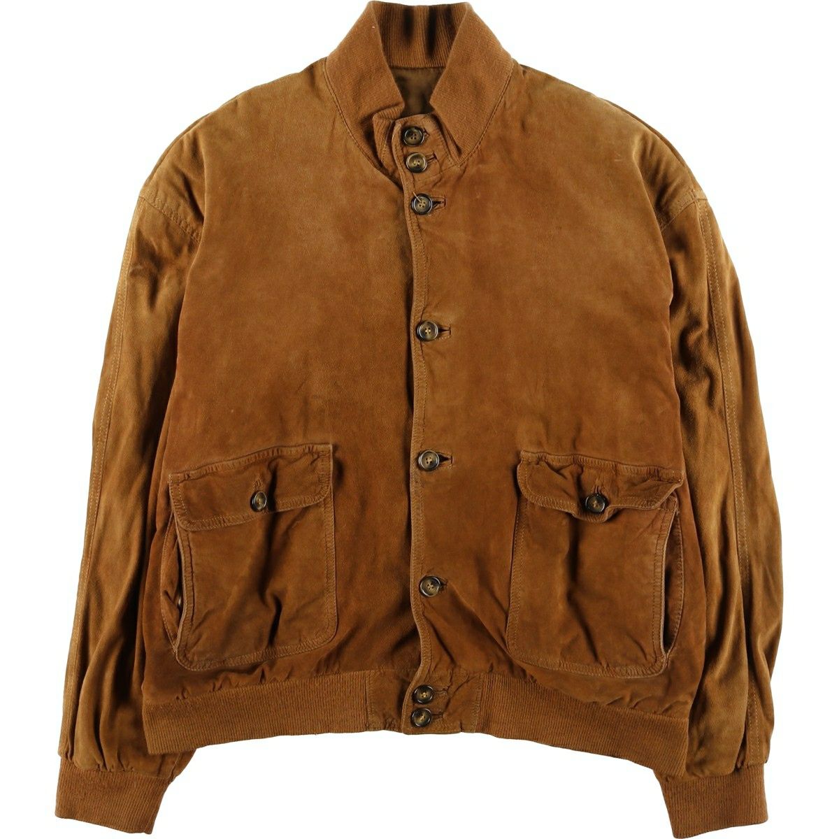 古着 バルスタージャケット スエードレザーブルゾン イタリア製 メンズ