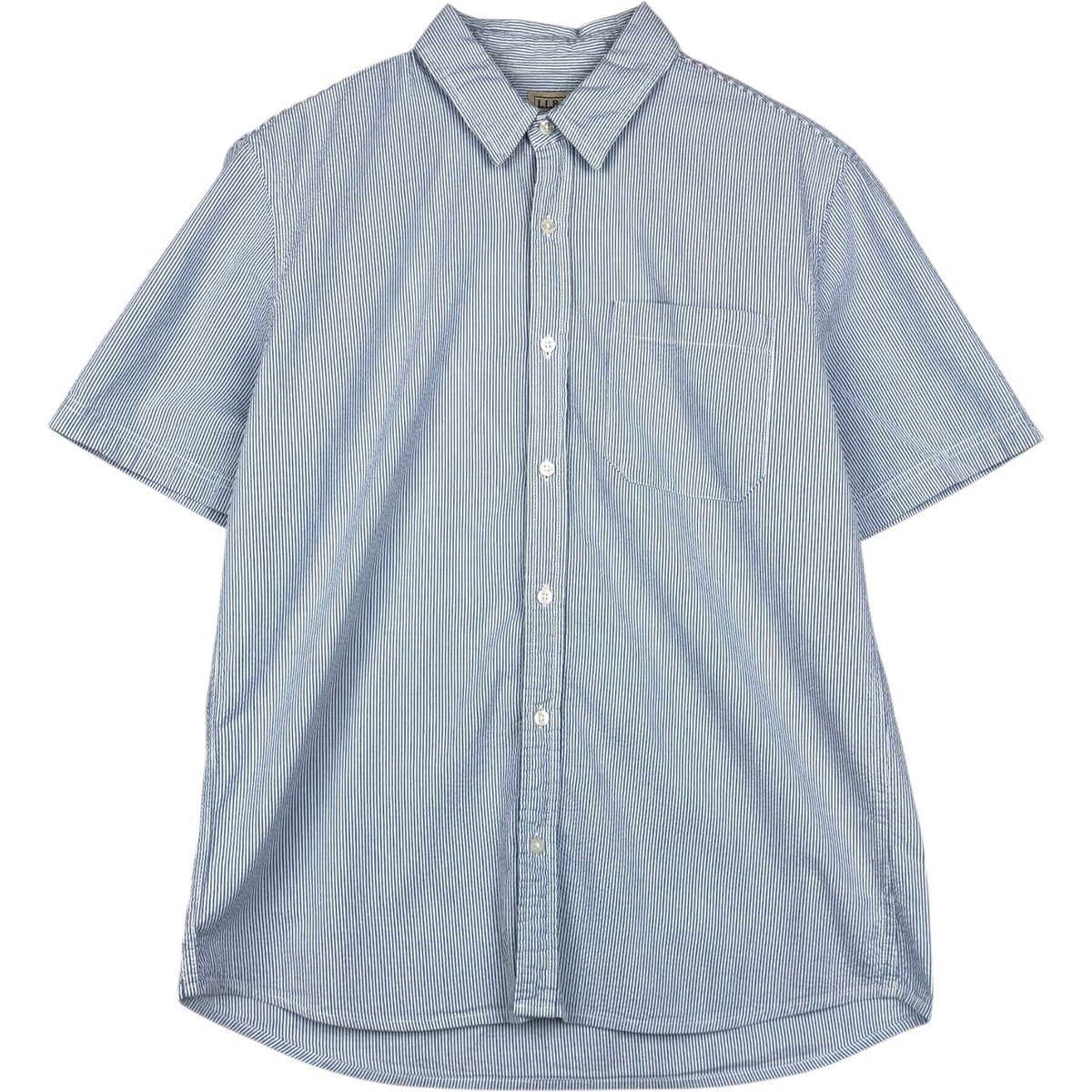 古着 90～00年代 エルエルビーン L.L.Bean シアサッカー 半袖 コットン
