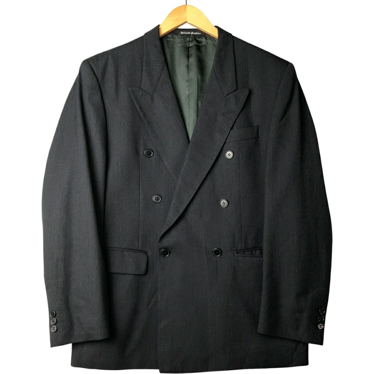 古着 Teller ピークドラペル ダブルブレスト カシミア混 チェスター