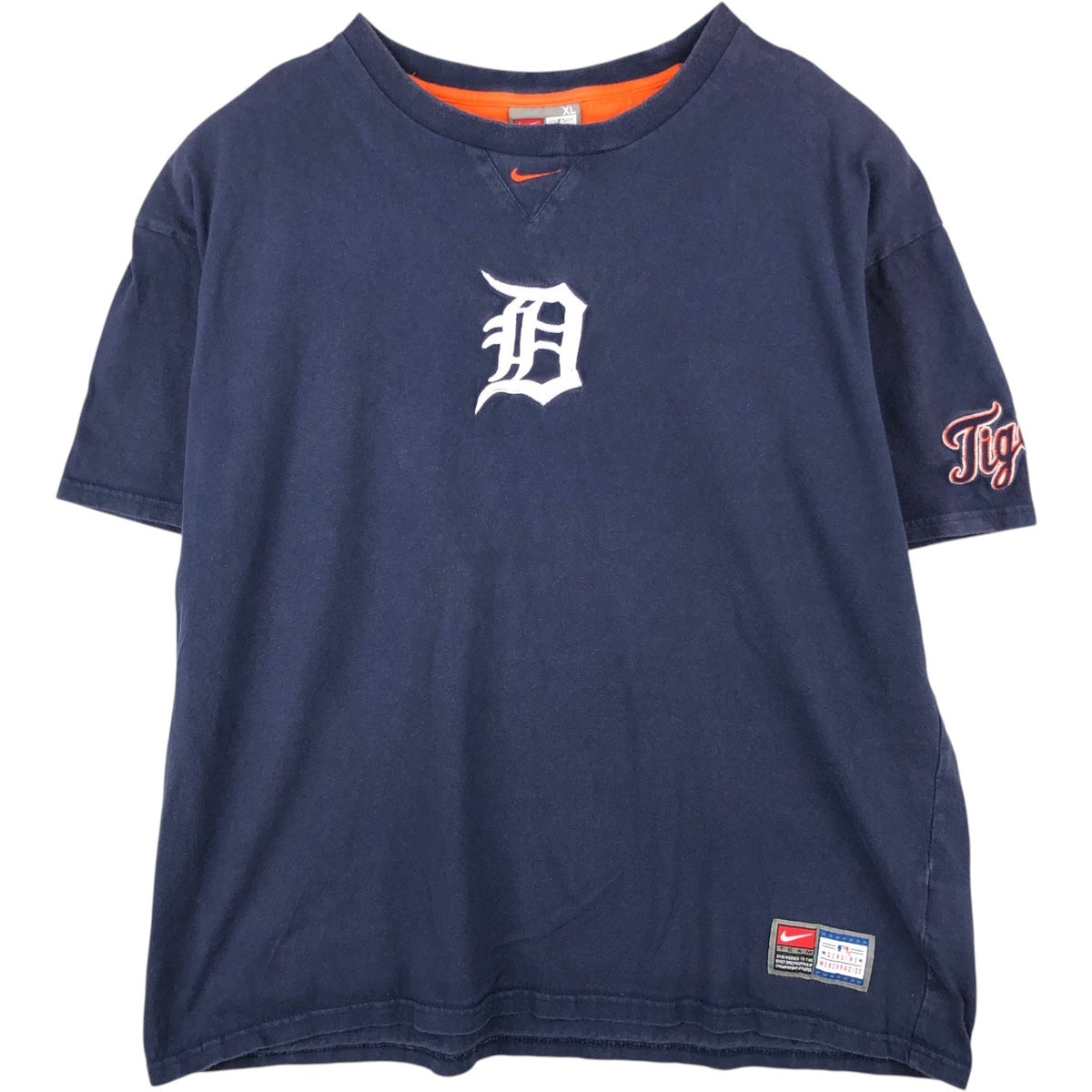 USA製 00s Detroit Tigers 袖ワッペン付き 古着ゲームシャツ 古着 ～00年代 ナイキ NIKE TEAM MLB DETROIT TIGERS デトロイト