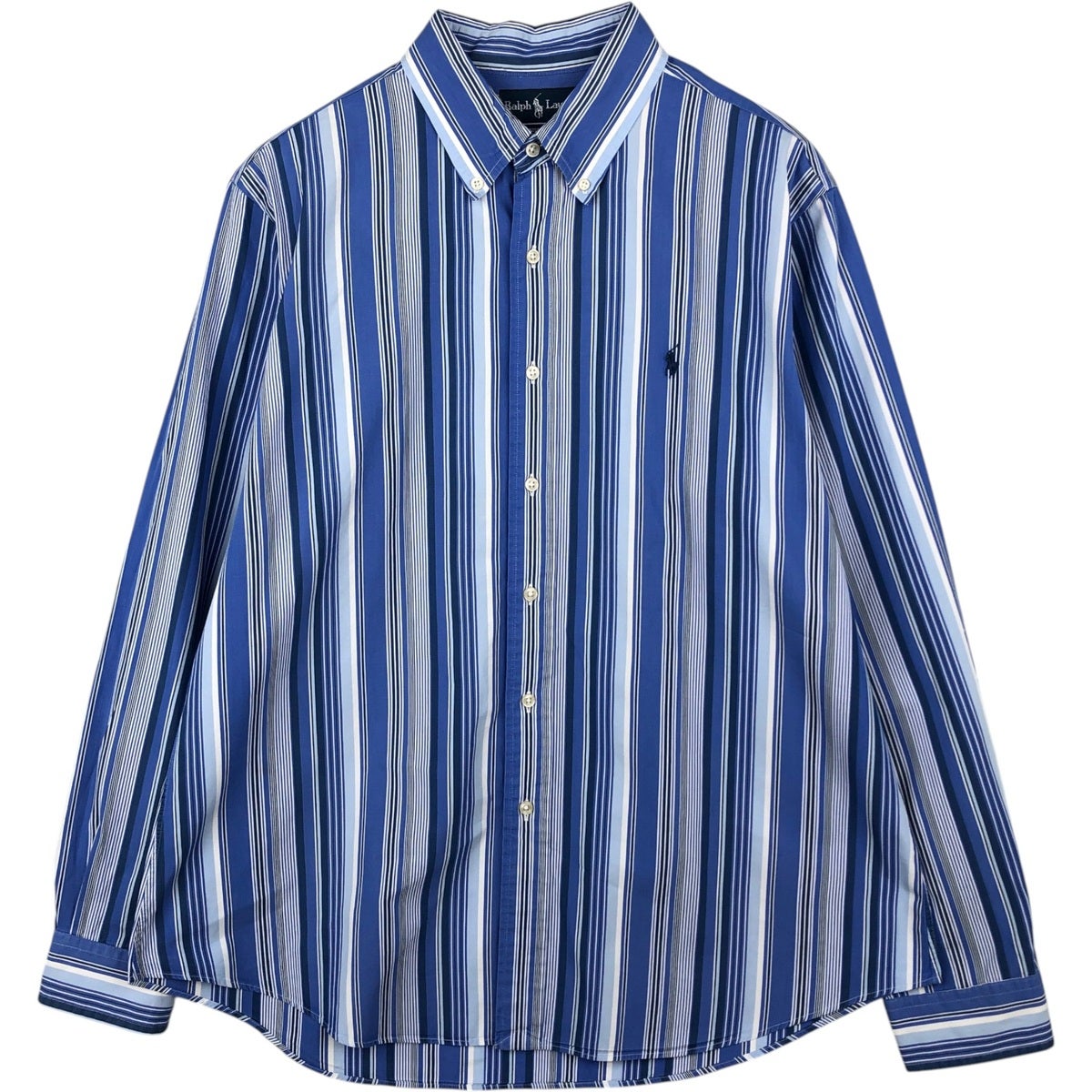 古着 ラルフローレン Ralph Lauren CUSTOM FIT ストライプ柄 長袖