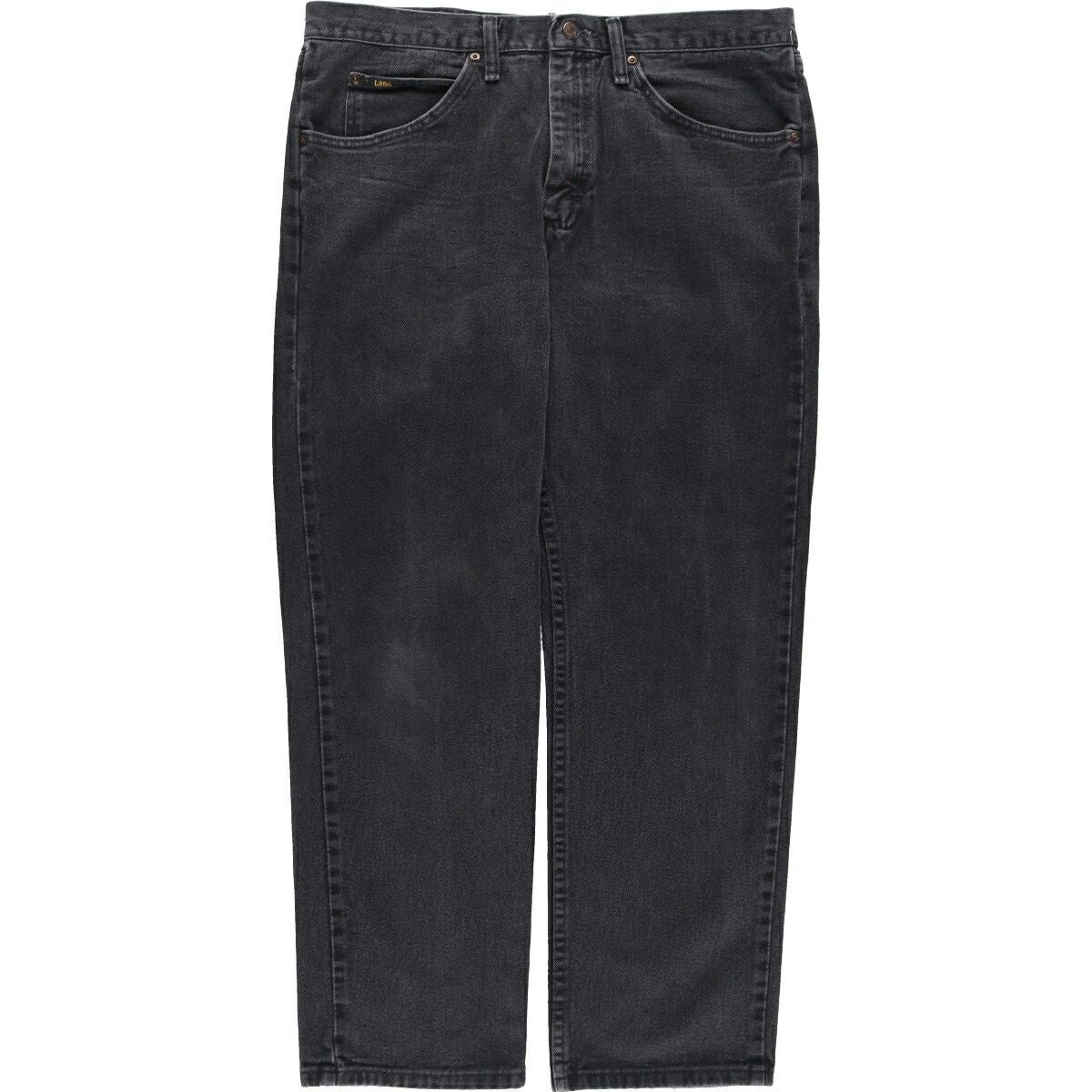 古着 リー Lee REGULAR FIT ブラックデニム ストレートデニムパンツ