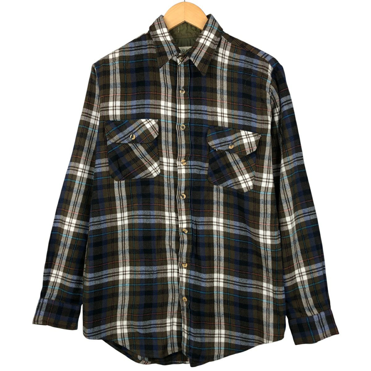 古着 セントジョンズベイ ST. JOHN'S BAY CLASSIC FIT 長袖 フランネルチェックシャツ メンズS相当/eaa596669 古着 セントジョンズベイ ST. JOHN'S BAY CLASSIC FIT 長袖 フランネル