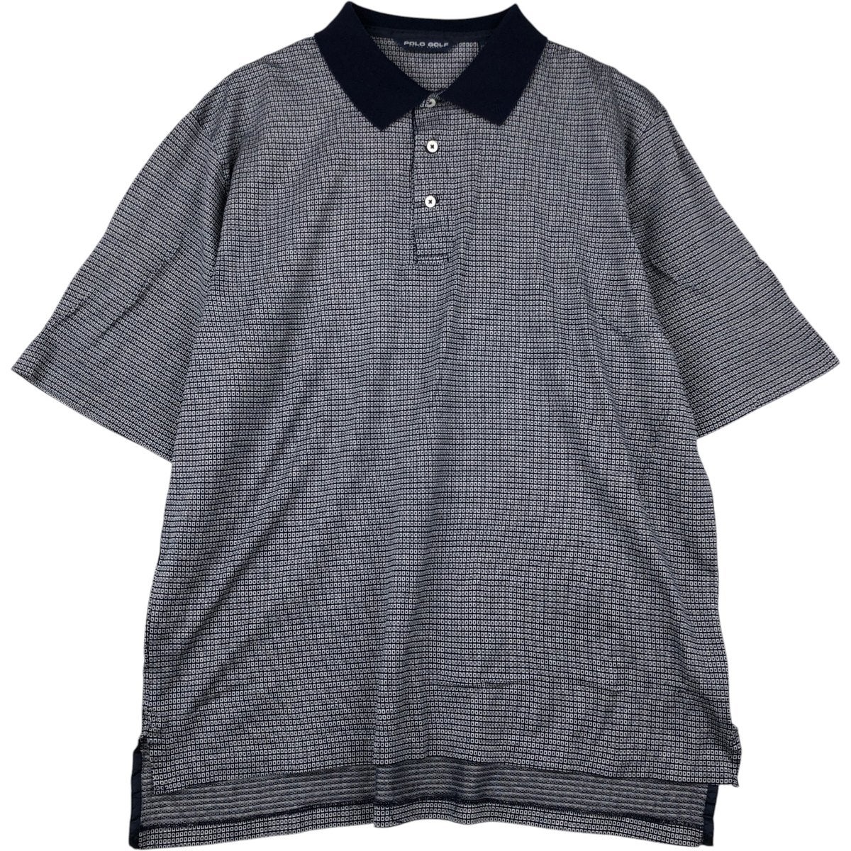 未使用 POLO GOLF ラルフローレン 千鳥格子柄 半袖 ポロシャツ LL 古着 ラルフローレン Ralph Lauren POLO GOLF ポロゴルフ ペイズリー柄