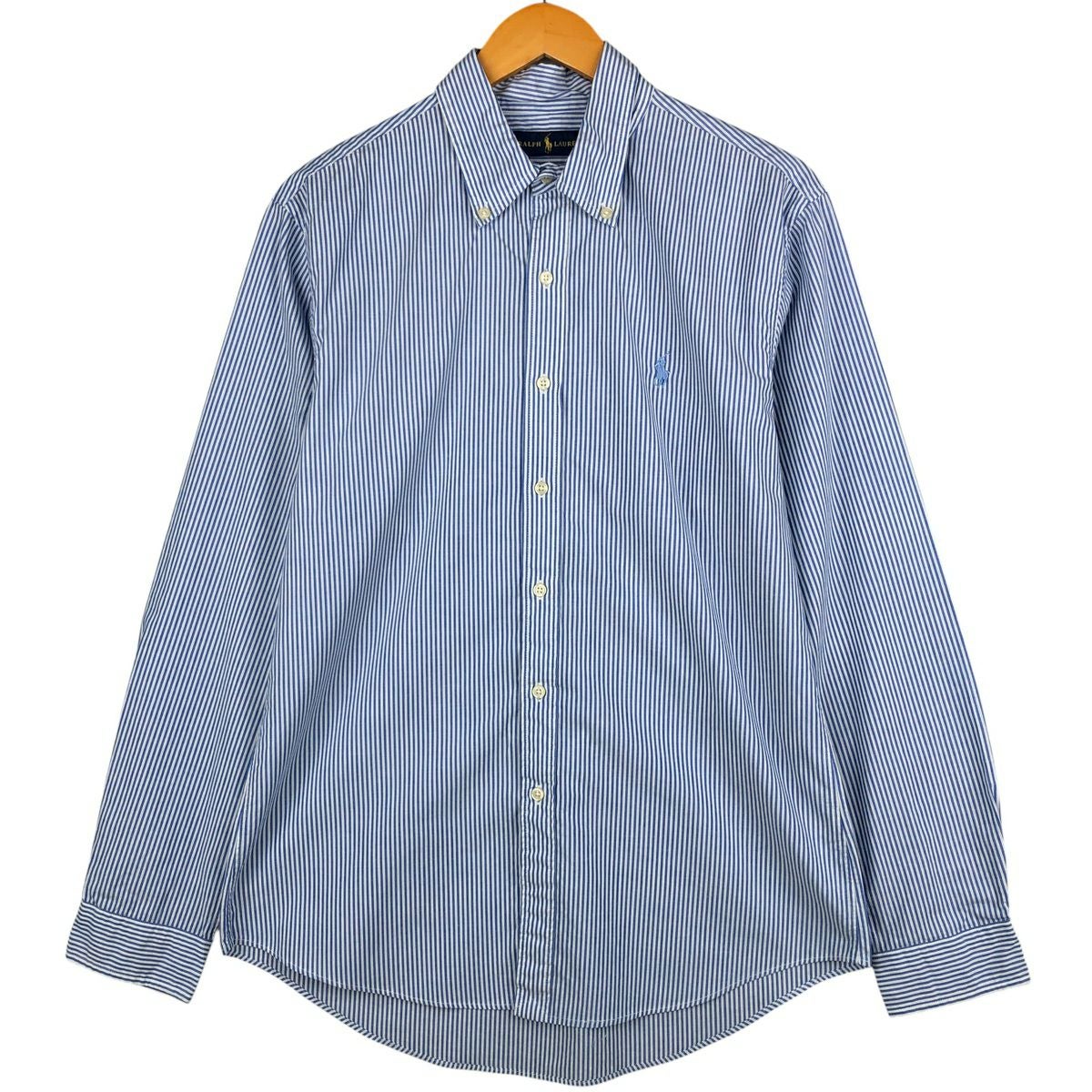 古着 ラルフローレン Ralph Lauren 長袖 ボタンダウンストライプシャツ