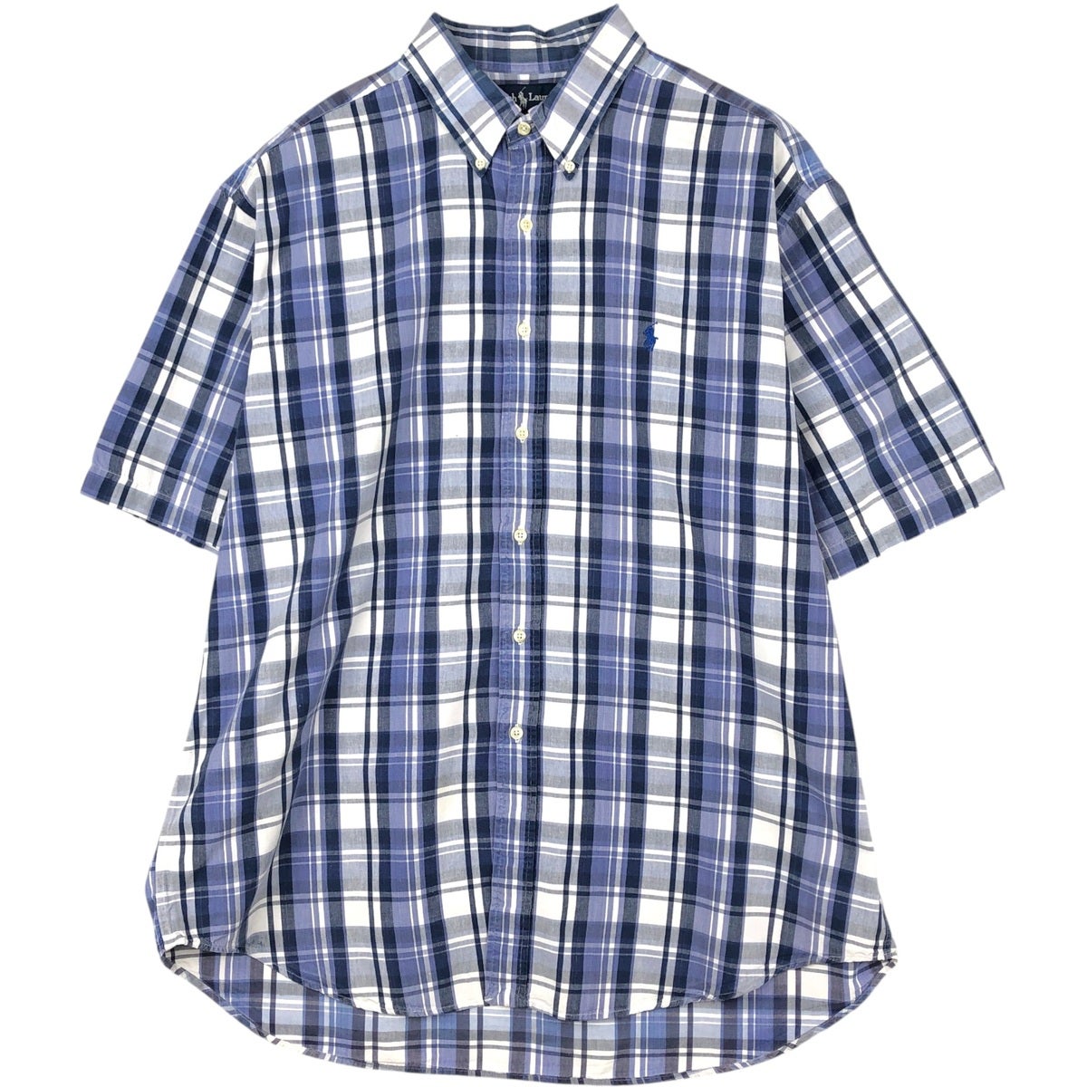 古着 ラルフローレン Ralph Lauren BLAIRE 半袖 ボタンダウン チェック