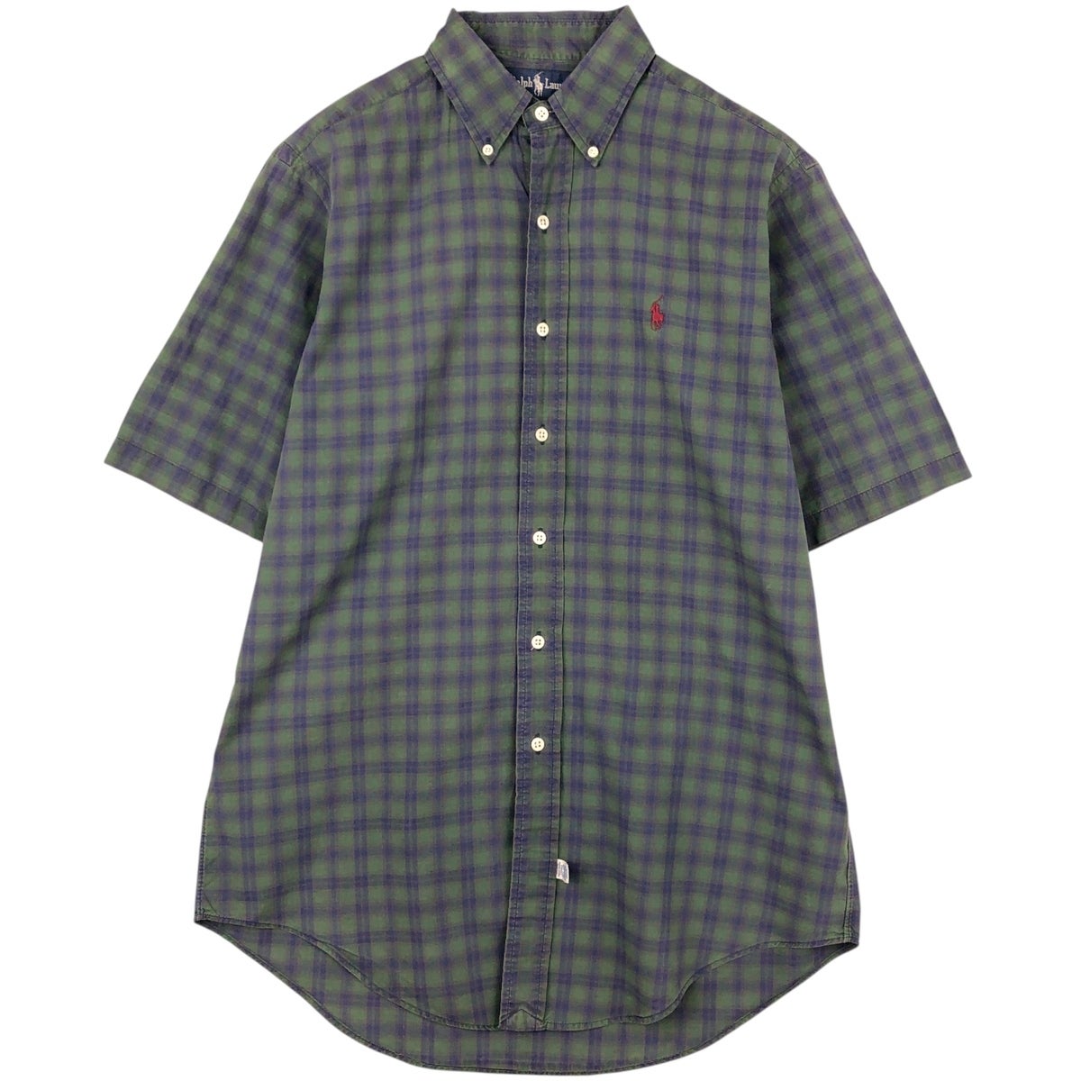 古着 ラルフローレン Ralph Lauren 長袖 ボタンダウン チェックシャツ