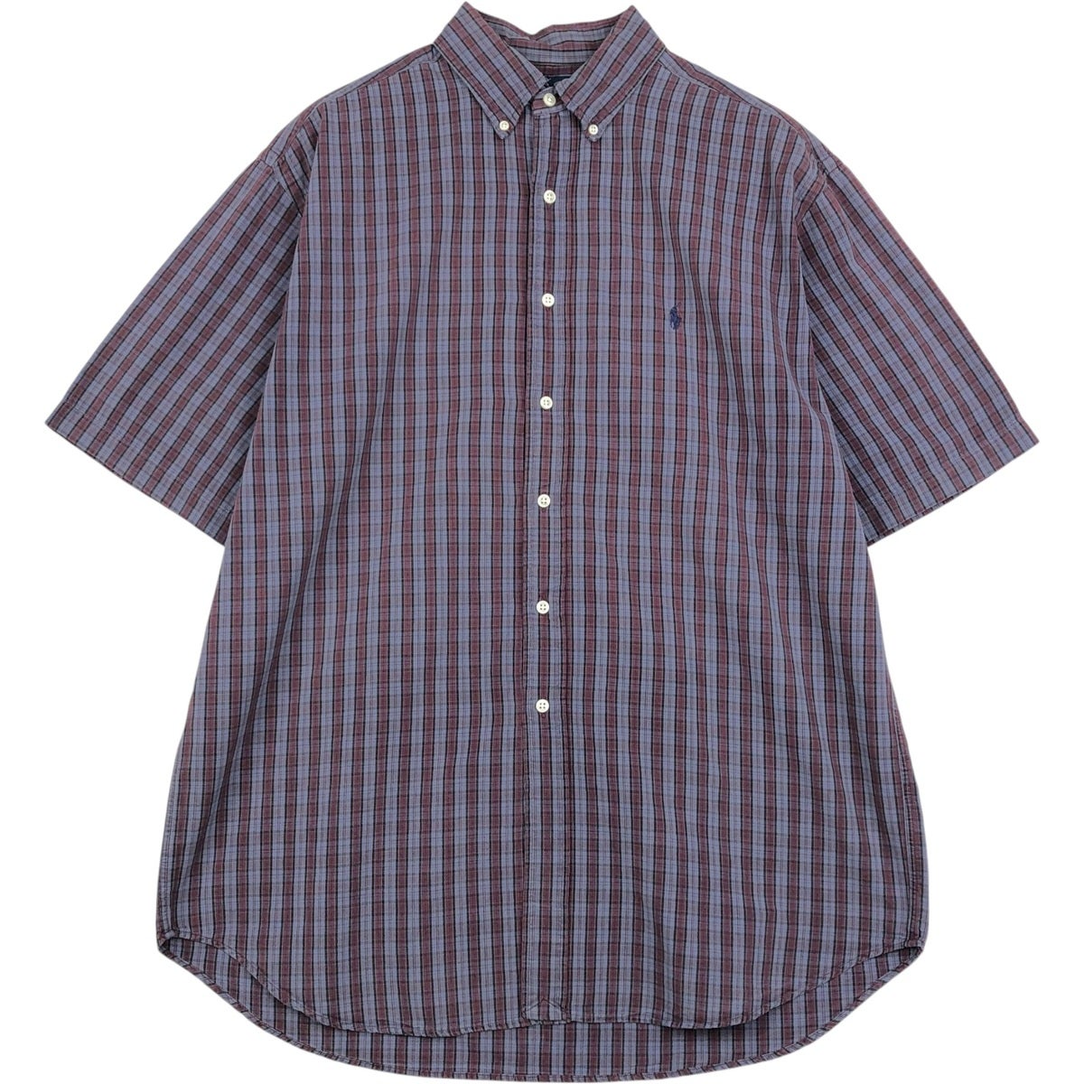 古着 ラルフローレン Ralph Lauren BLAKE 半袖 ボタンダウン チェック