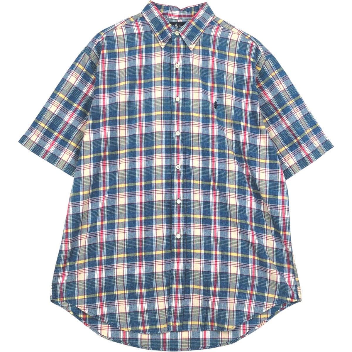 古着 ラルフローレン Ralph Lauren BLAKE 半袖 ボタンダウン チェック