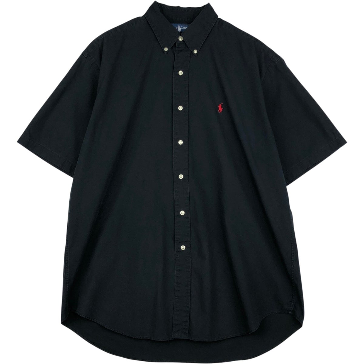Ralph Lauren 半袖ボタンダウンシャツ ブラック 古着 ラルフローレン Ralph Lauren BLAKE 半袖 ボタンダウンシャツ