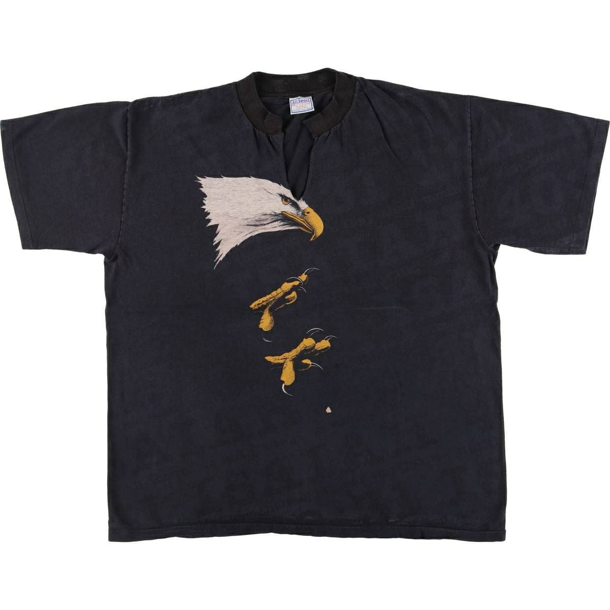 古着 90年代 ALLSPORT 鷲柄 イーグル柄 アニマルTシャツ USA製 メンズ