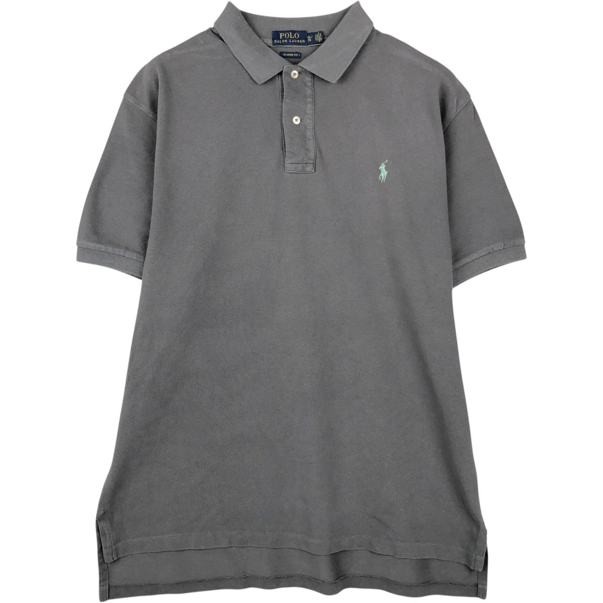 ラルフローレン　半袖ポロシャツ　日本サイズ：Ｍサイズ　グレーカラー 古着 ラルフローレン Ralph Lauren POLO RALPH LAUREN CLASSIC FIT