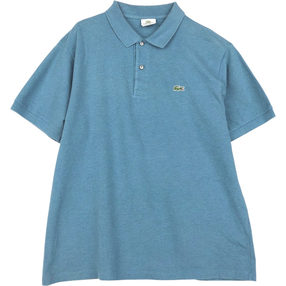 古着 ラコステ LACOSTE SPORT 襟付き ハーフジップ 半袖 ポロシャツ