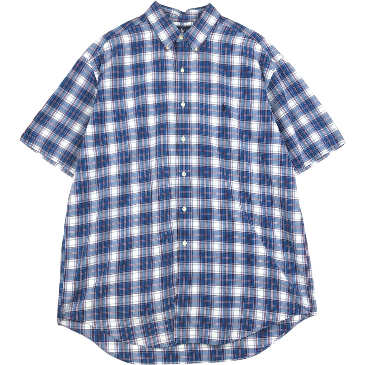 古着 ラルフローレン Ralph Lauren BLAKE 半袖 ボタンダウン チェック