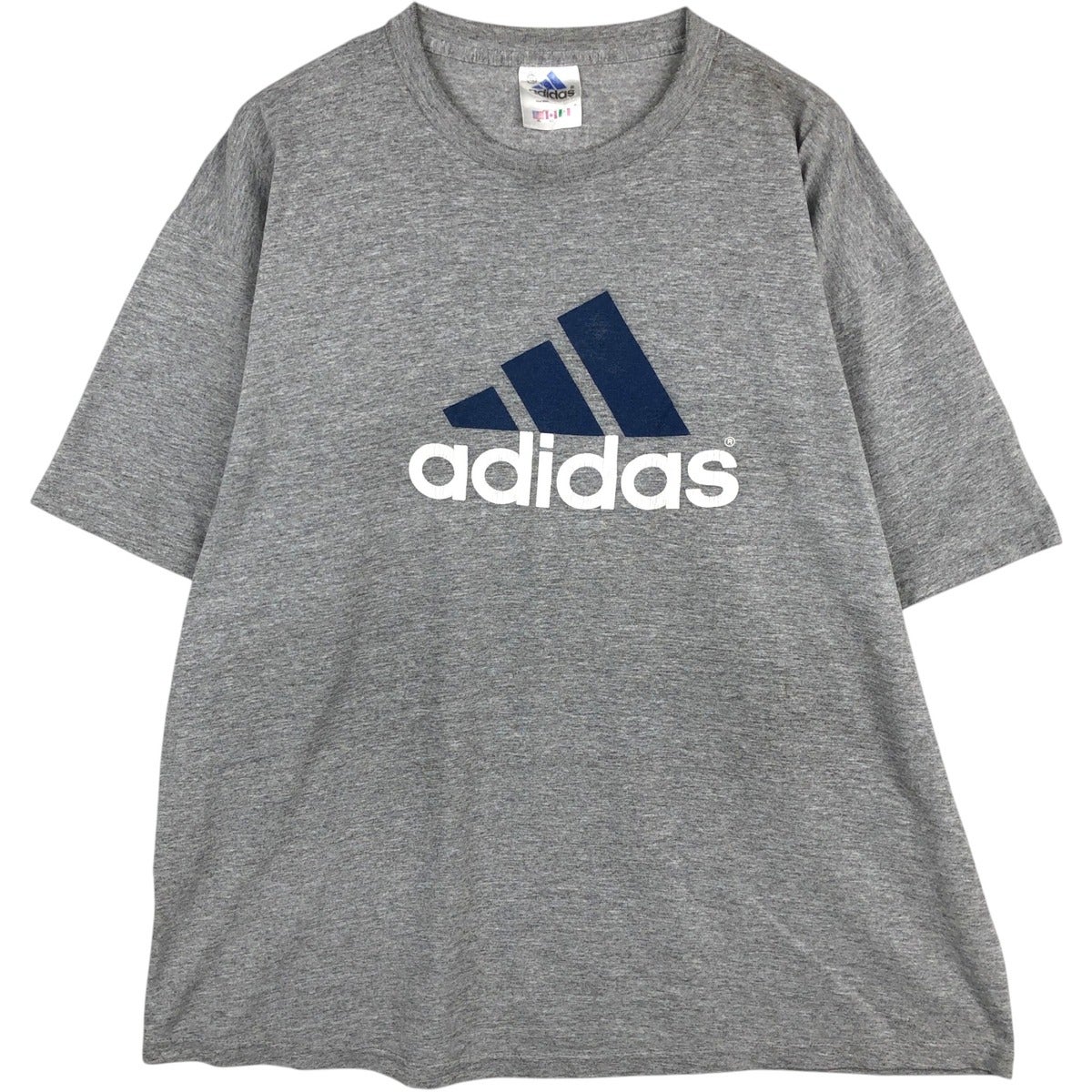 古着 90年代 アディダス adidas ロゴプリントTシャツ USA製 メンズL