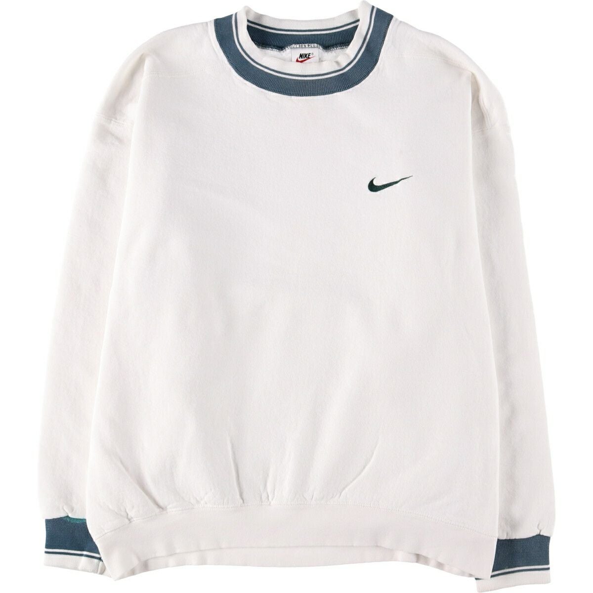 古着 80年代 ナイキ NIKE 紺タグ ツートン ワンポイントロゴスウェット