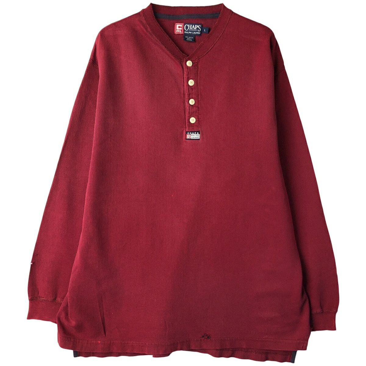 古着 ラルフローレン Ralph Lauren CHAPS チャップス ヘンリーネック