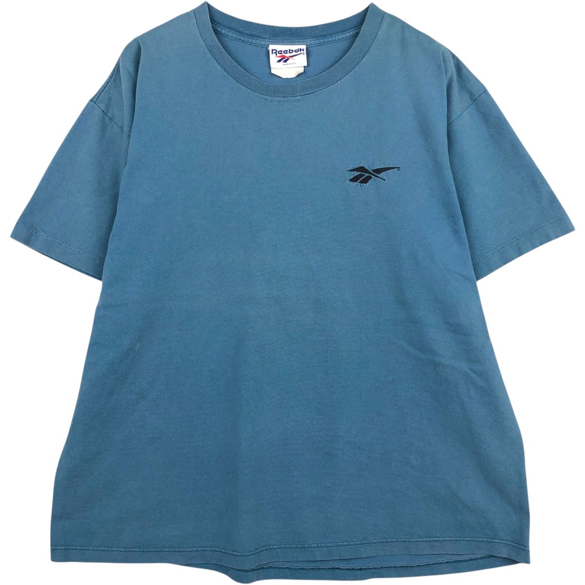 古着 90年代 リーボック Reebok マルチボーダー ロゴTシャツ メンズXL
