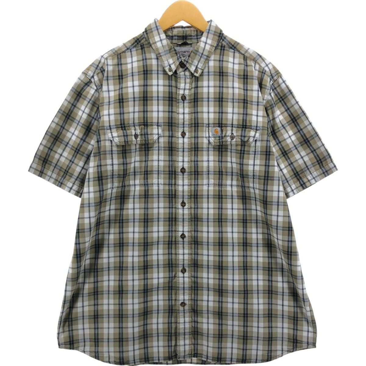 古着 カーハート Carhartt RELAXED FIT オンブレチェック 長袖