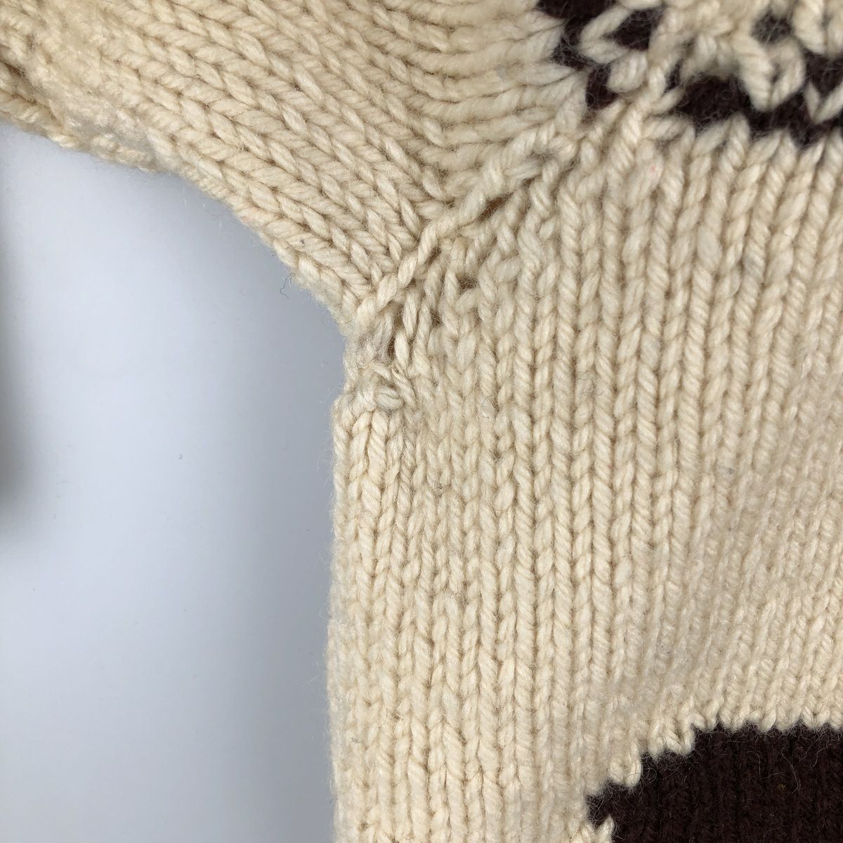 古着 50～60年代 総柄 トナカイ柄 カウチンセーター メンズXL相当