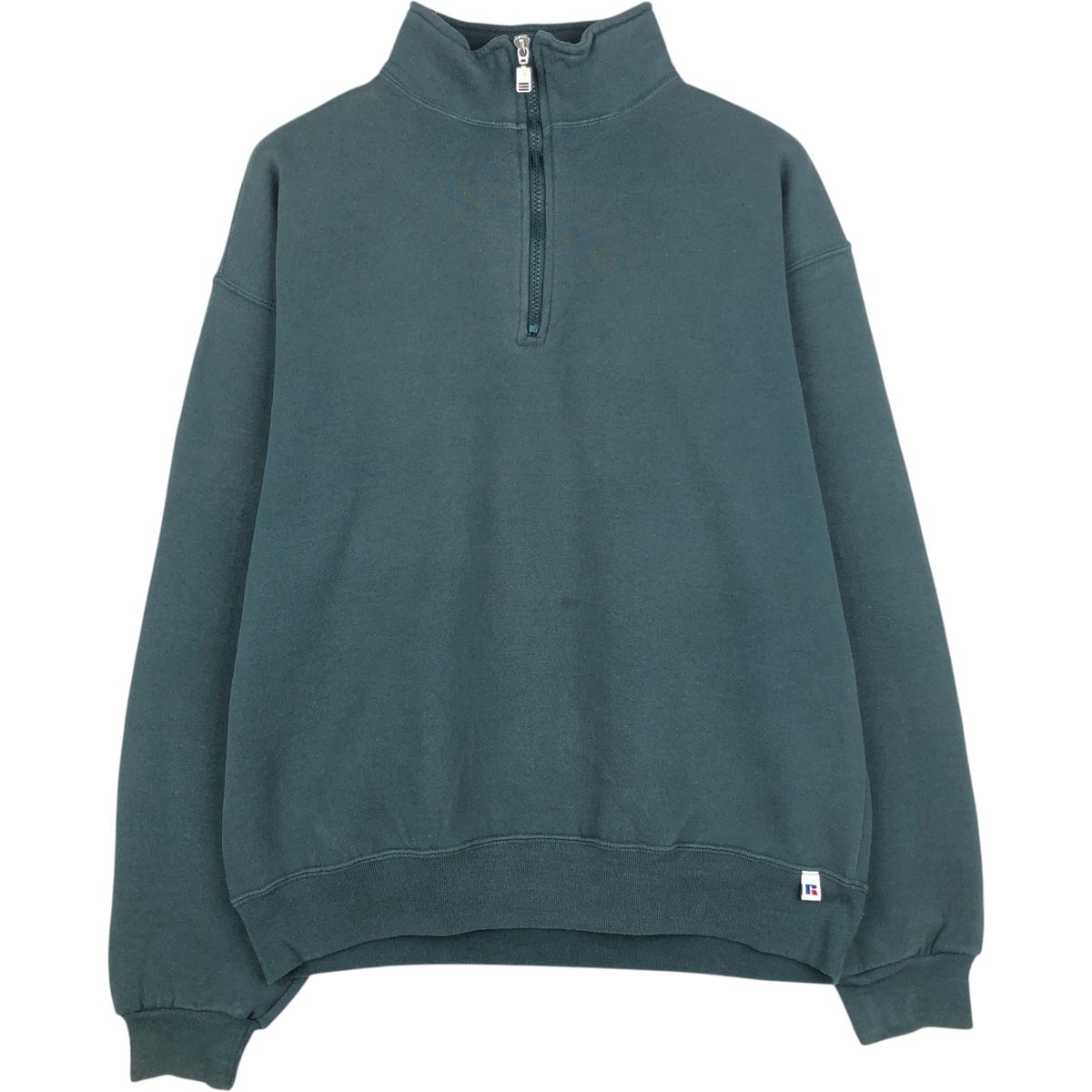 古着 90年代 ラッセル Russell ハーフジップスウェットシャツ