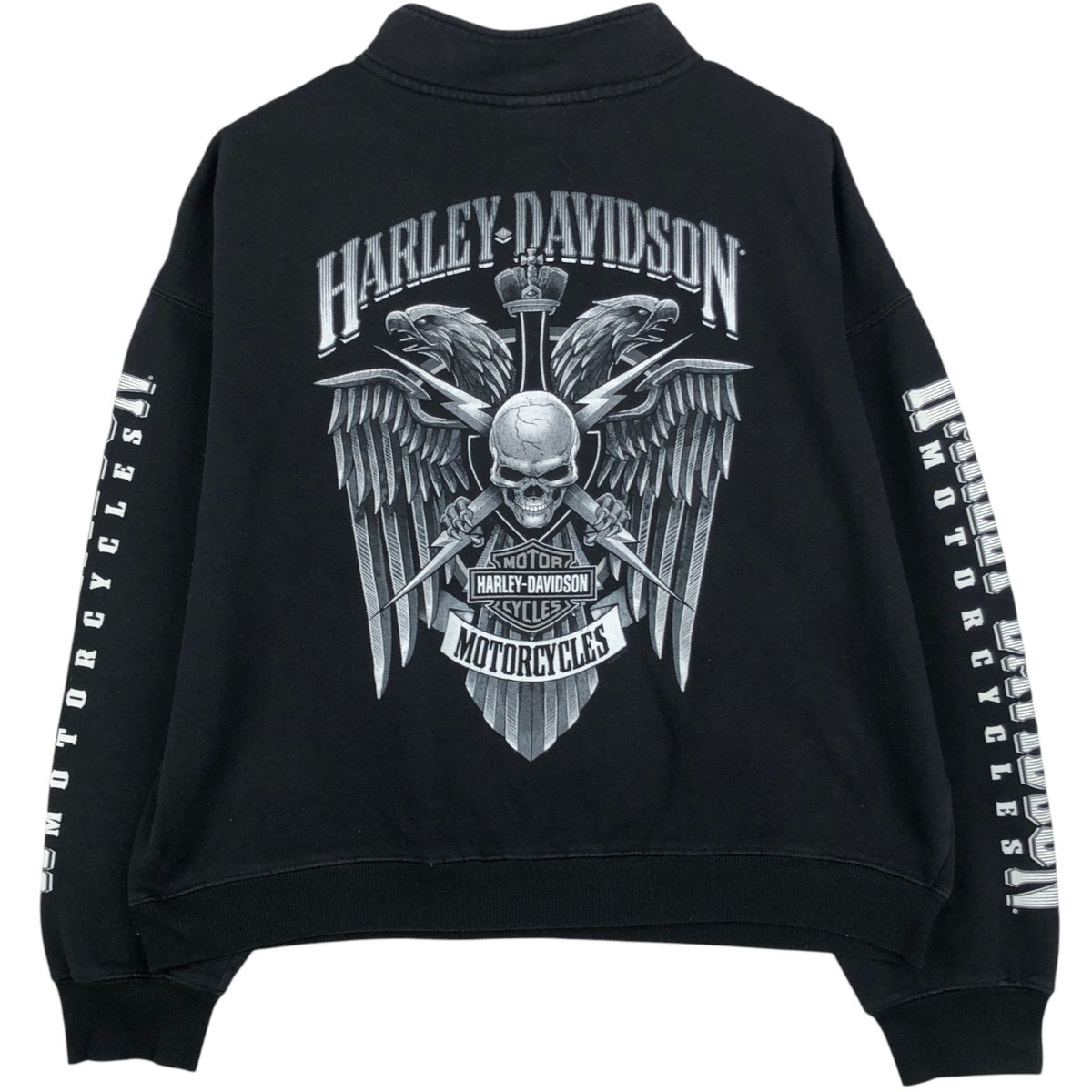 古着 ハーレーダビッドソン Harley-Davidson 鷲柄 イーグル柄 ドクロ柄