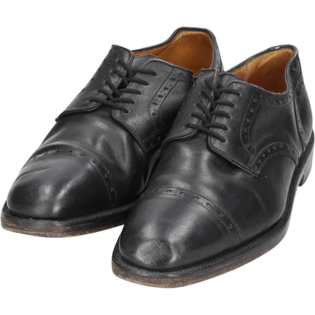 古着 グレンソン GRENSON footmaster セミブローグ ストレートチップ