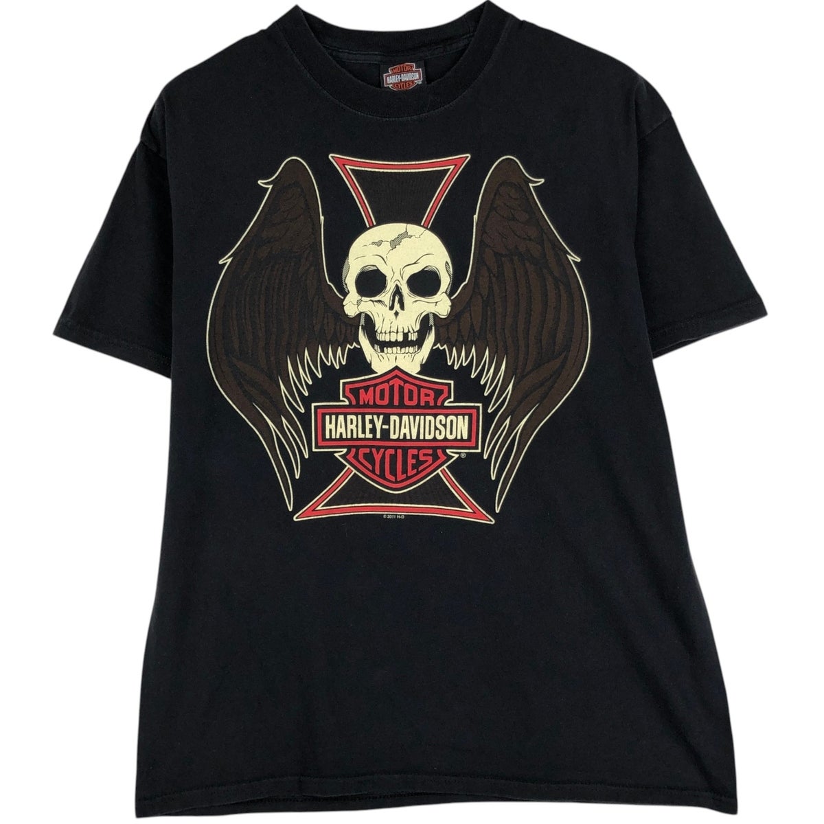 古着 ハーレーダビッドソン Harley-Davidson ドクロ柄 スカル柄 スカル