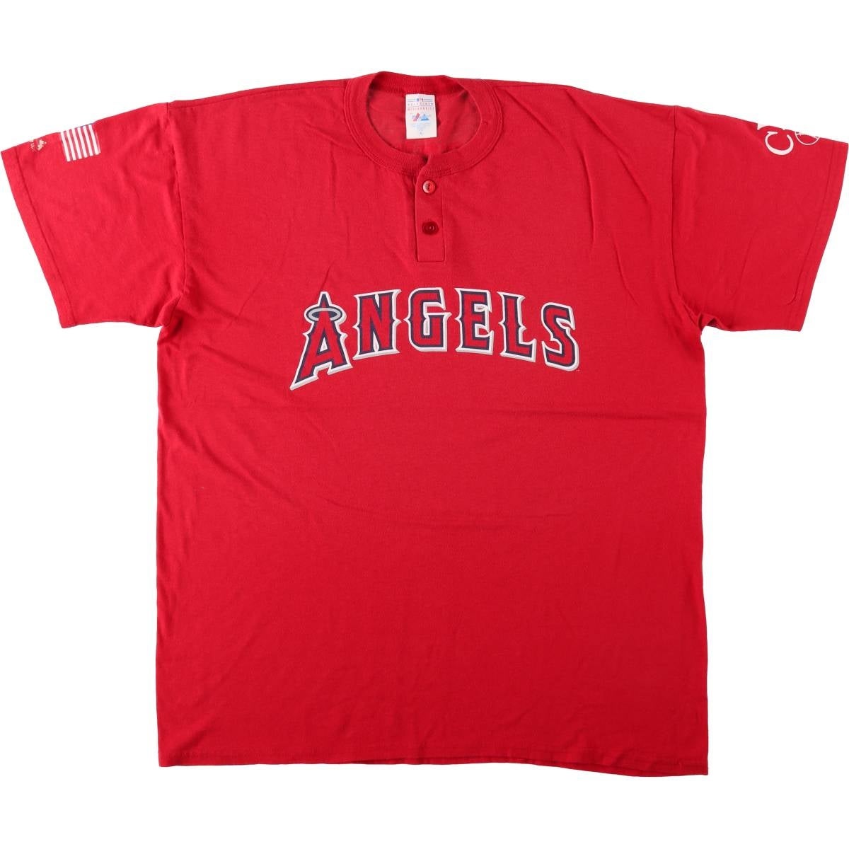 MLB ロサンゼルス・エンゼルス majestic ベースボールシャツ 海外古着 古着 90～00年代 マジェスティック MAJESTIC MLB LOS ANGELES ANGELS