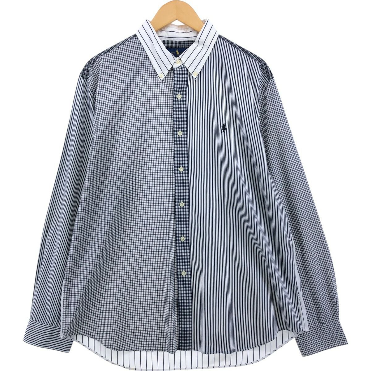 古着 ラルフローレン Ralph Lauren ストライプ柄 チェック柄