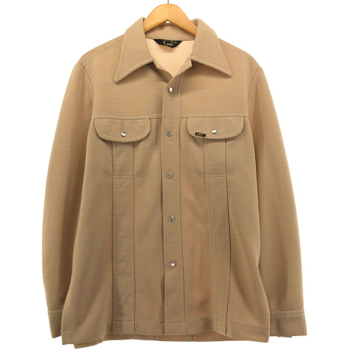 古着 70年代 リー Lee オープンカラー 長袖 ウエスタンシャツ USA製