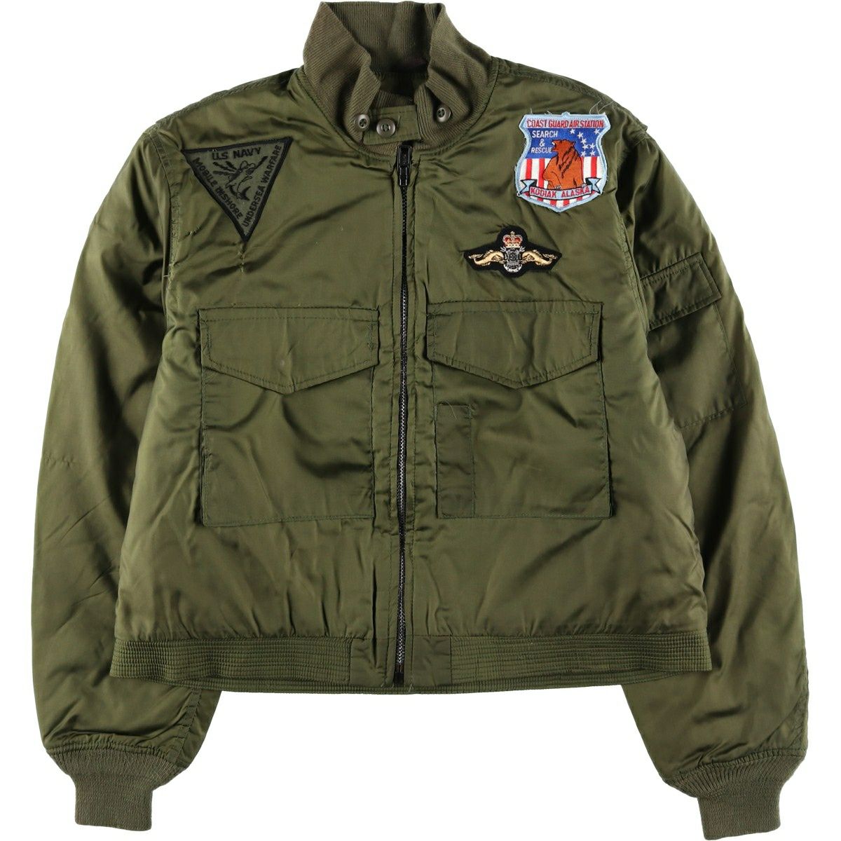 古着 民間品 WATKINS DESIGN CENTER Ltd. L-2Bタイプ 星条旗柄 中綿