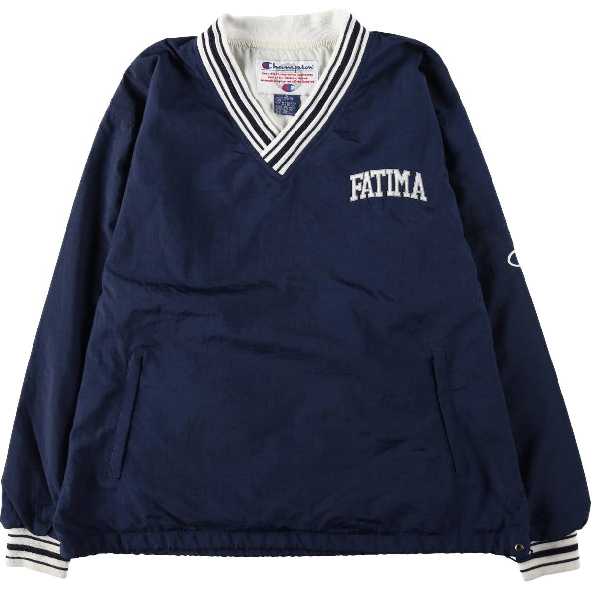 古着 90年代 チャンピオン Champion Vネック ナイロンプルオーバー