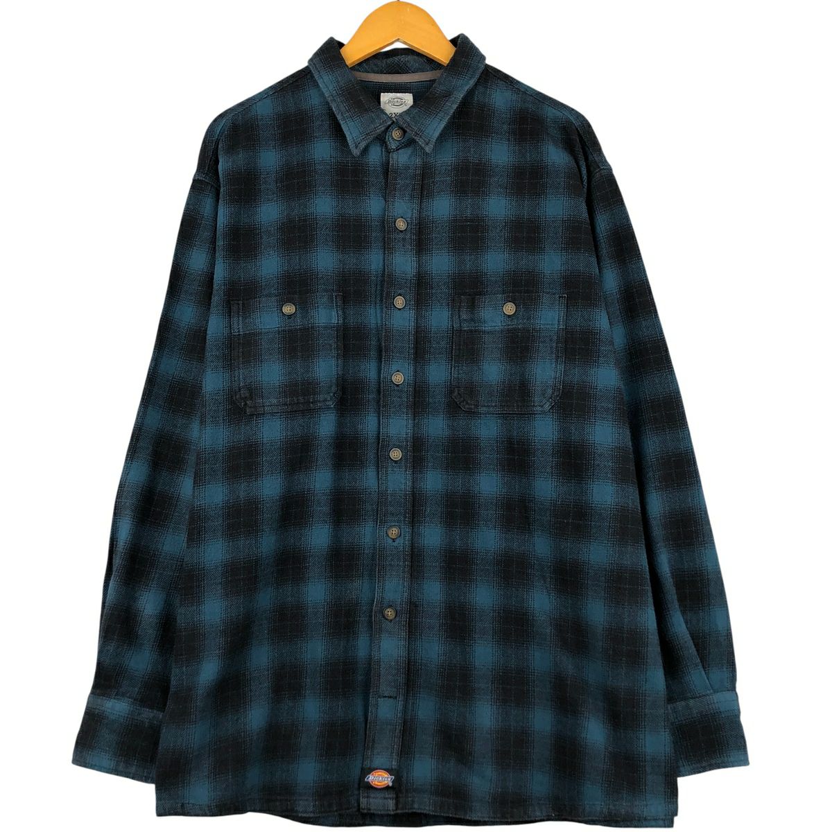 古着 ディッキーズ Dickies オンブレチェック 長袖 フランネルチェック
