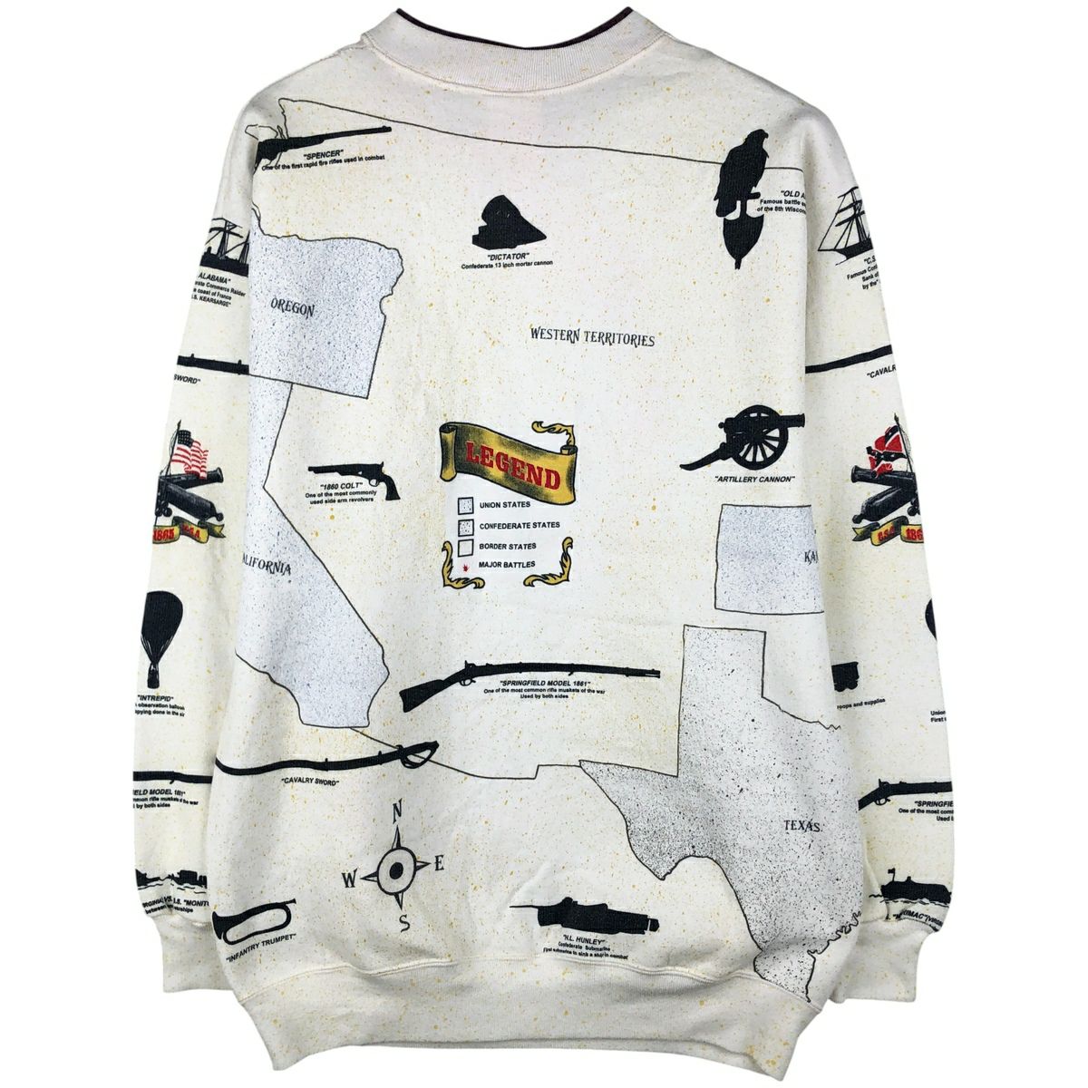 古着 90年代 Art Unlimited Sportswear 総柄 プリントスウェットシャツ