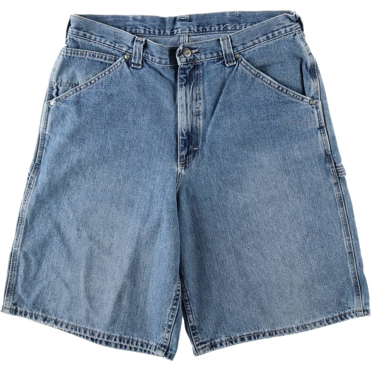 古着 90年代 リー Lee ブラックデニムショーツ ショートパンツ メンズ