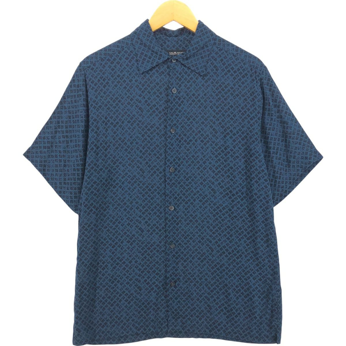 古着 ステューシー STUSSY 総柄 ボタニカル柄 オープンカラー レーヨン