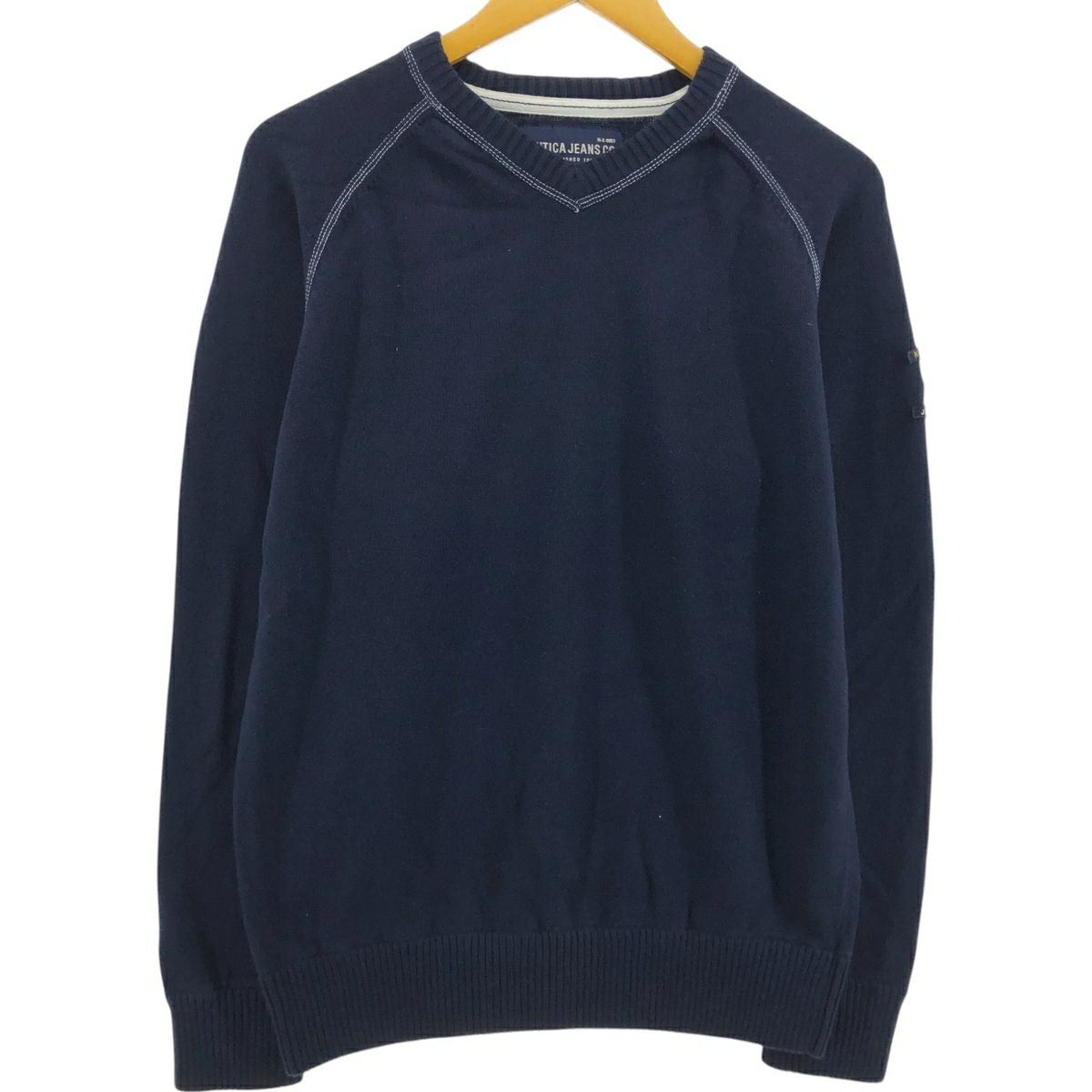 古着 ノーティカ NAUTICA JEANS CO Vネック コットンニットセーター