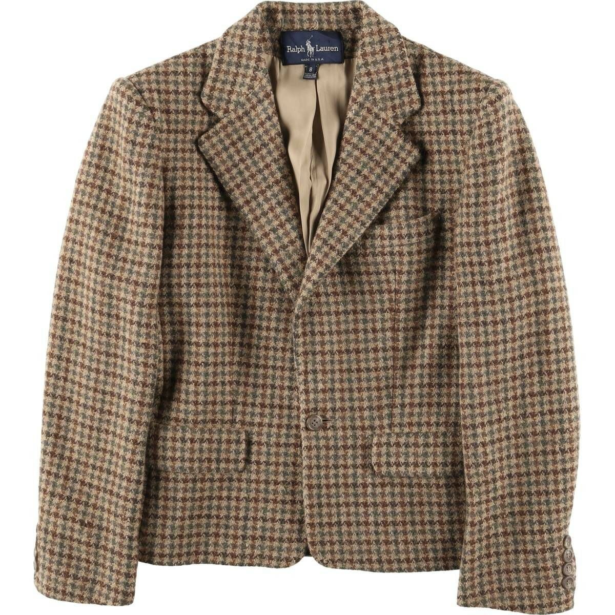 古着 90年代 ラルフローレン Ralph Lauren チェック柄 ウール